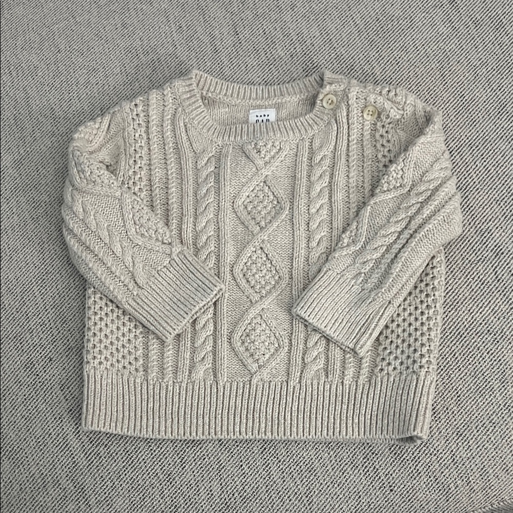 Baby Gap Cozy Cable Knit Sweater - Cream